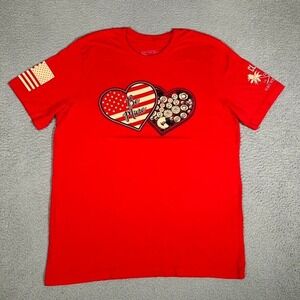 Grunt Style Shirt Mens XL Red Casual Valentines Graphic Tee Logo Crewneck Cotton